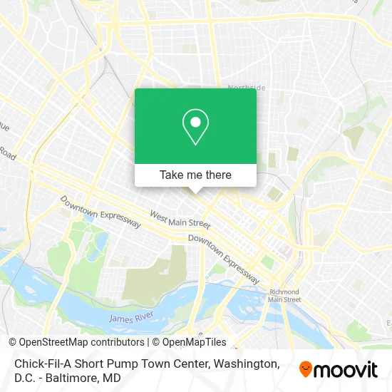 Chick-Fil-A Short Pump Town Center map
