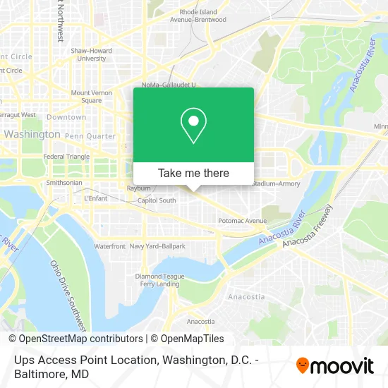 Ups Access Point Location map