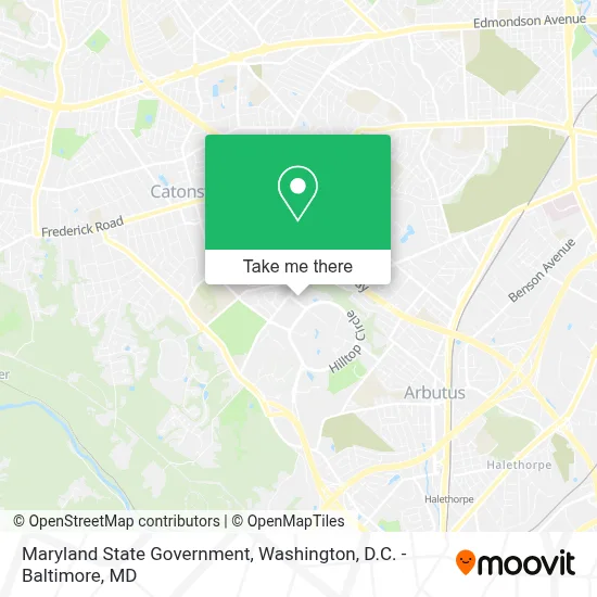 Maryland State Government map