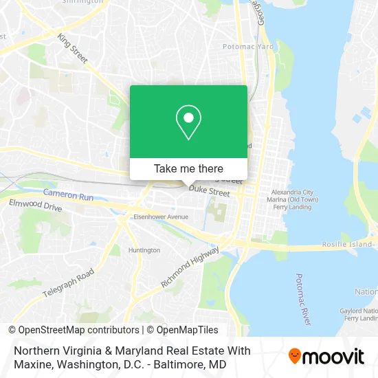 Northern Virginia & Maryland Real Estate With Maxine map