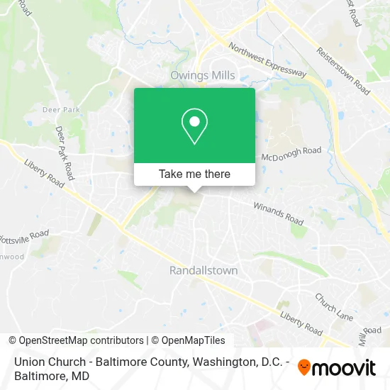 Union Church - Baltimore County map