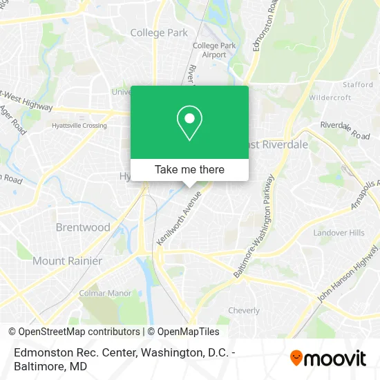 Edmonston Rec. Center map