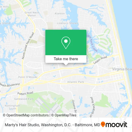 Marty's Hair Studio map