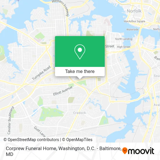 Corprew Funeral Home map