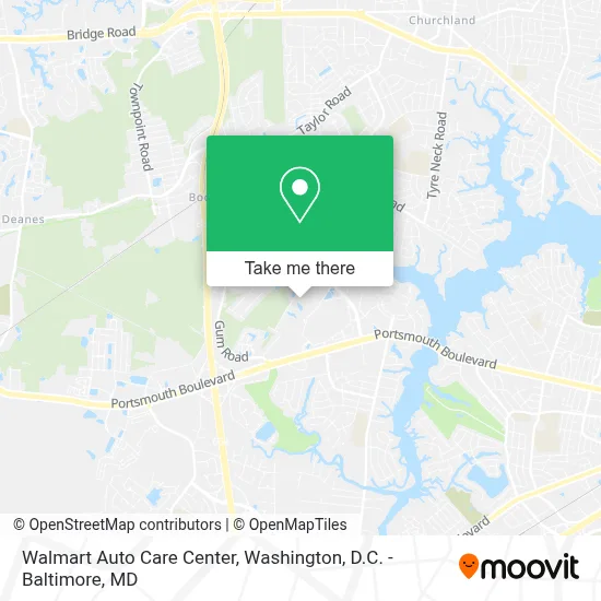 Walmart Auto Care Center map