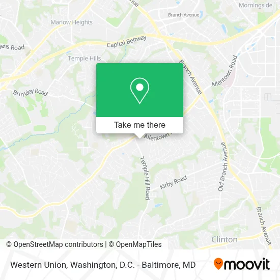Western Union map