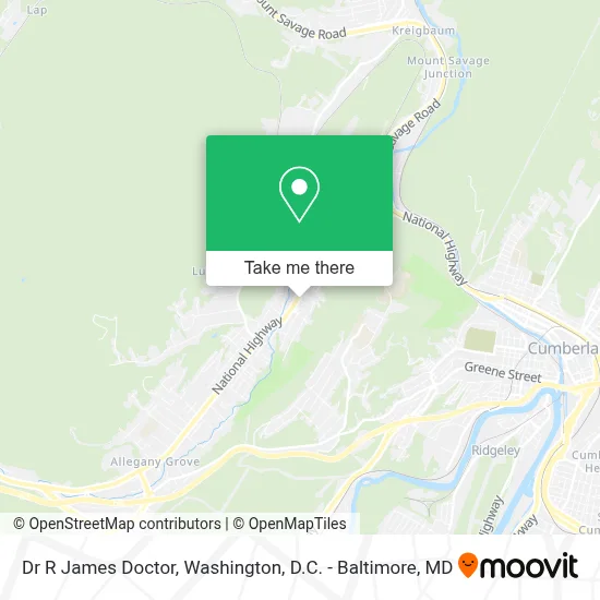 Dr R James Doctor map
