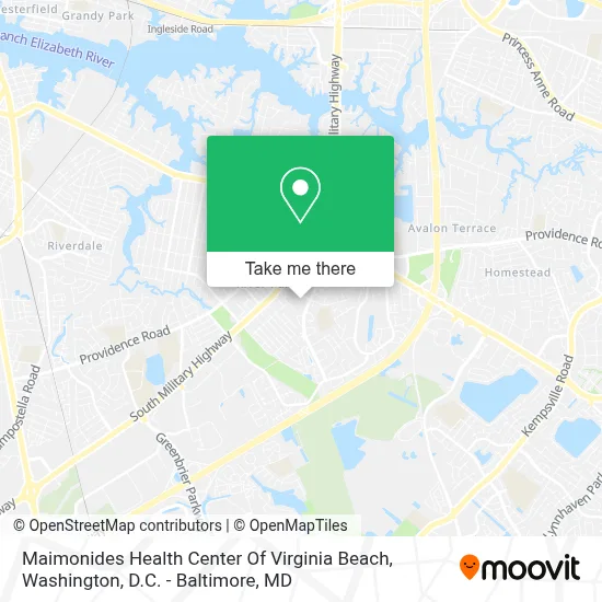 Maimonides Health Center Of Virginia Beach map