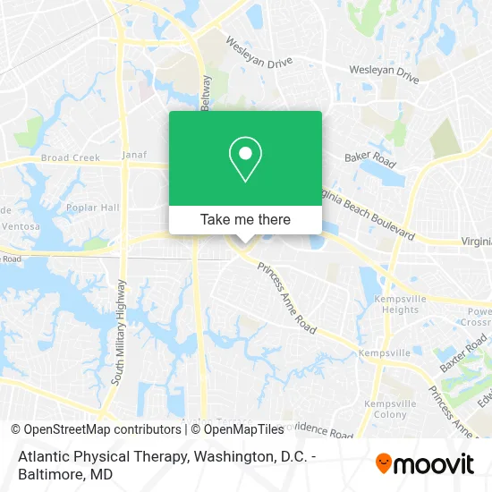 Atlantic Physical Therapy map
