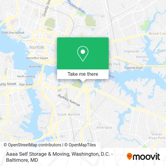Aaaa Self Storage & Moving map