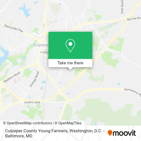 Culpeper County Young Farmers map