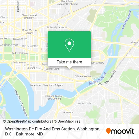 Washington Dc Fire And Ems Station map