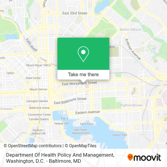 Department Of Health Policy And Management map