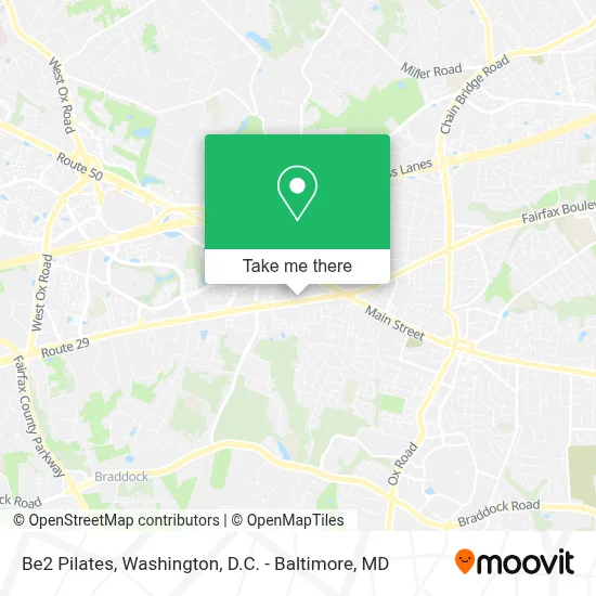 Be2 Pilates map