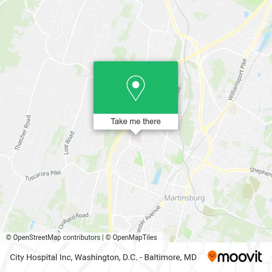 City Hospital Inc map