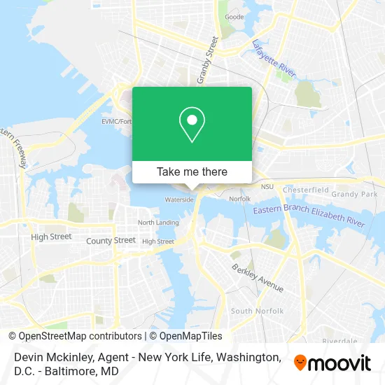 Devin Mckinley, Agent - New York Life map