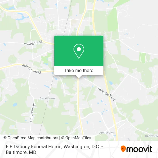 F E Dabney Funeral Home map