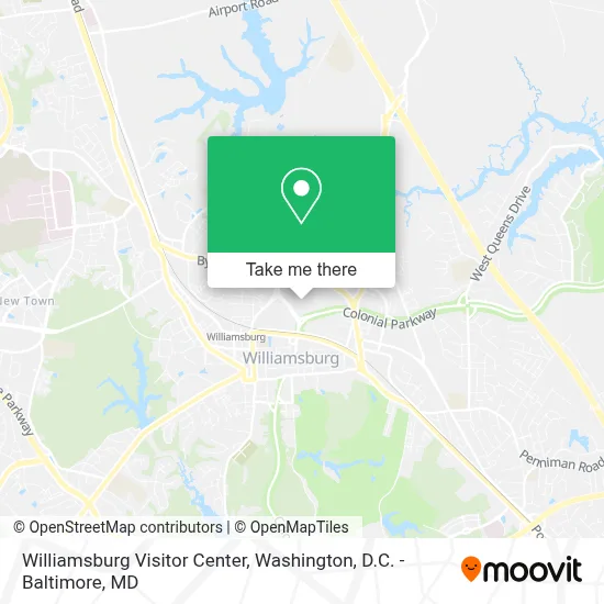 Williamsburg Visitor Center map