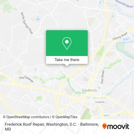 Frederick Roof Repair map