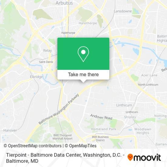 Tierpoint - Baltimore Data Center map