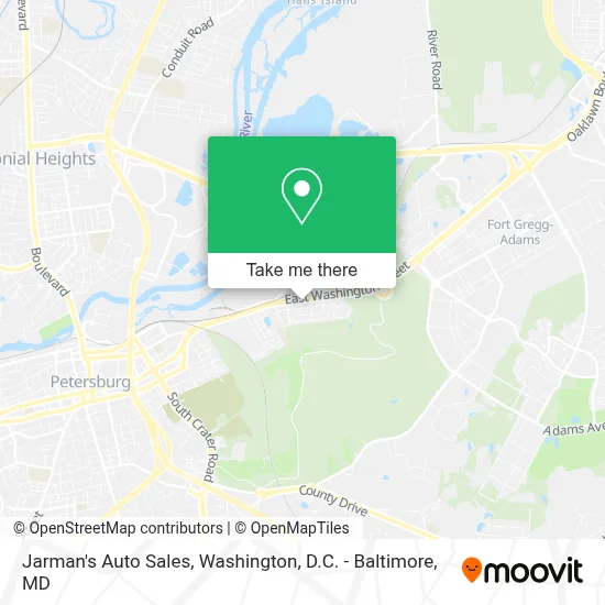 Jarman's Auto Sales map