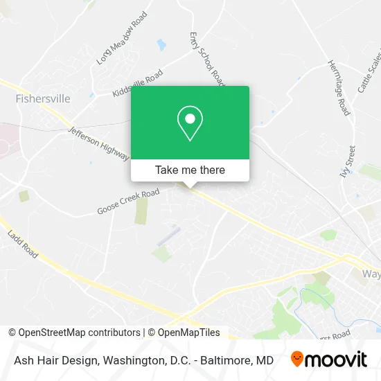 Ash Hair Design map