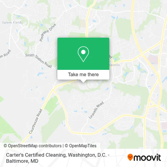 Carter's Certified Cleaning map