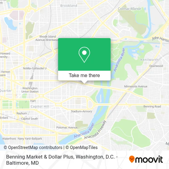 Benning Market & Dollar Plus map