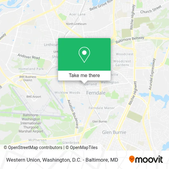 Western Union map
