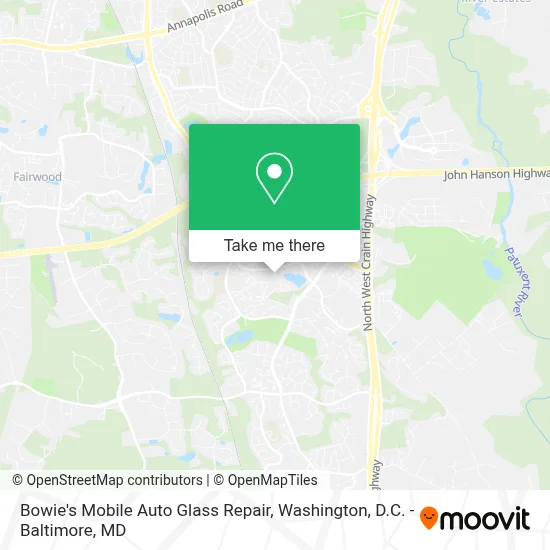 Bowie's Mobile Auto Glass Repair map