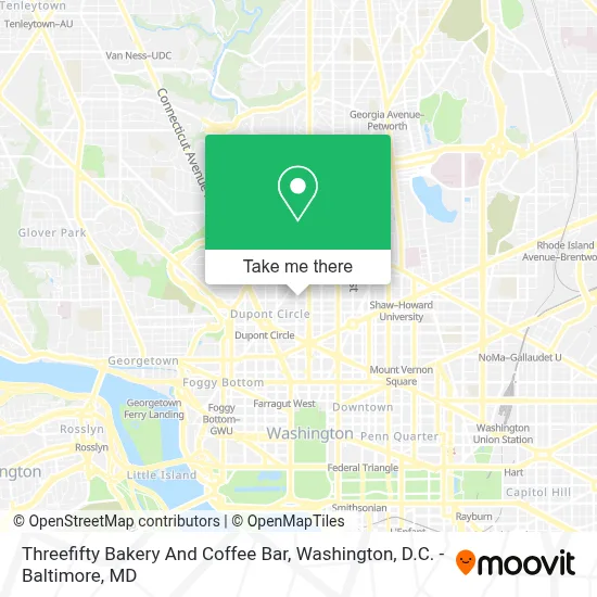 Threefifty Bakery And Coffee Bar map
