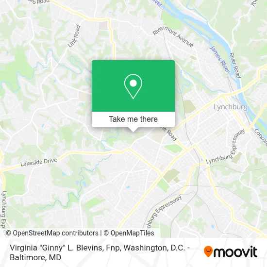 Virginia "Ginny" L. Blevins, Fnp map