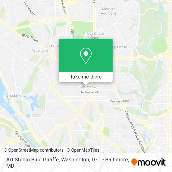 Art Studio Blue Giraffe map