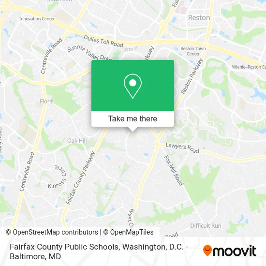 Fairfax County Public Schools map