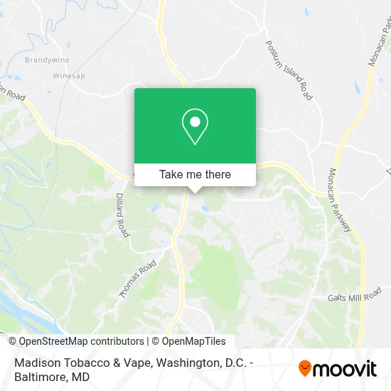 Madison Tobacco & Vape map