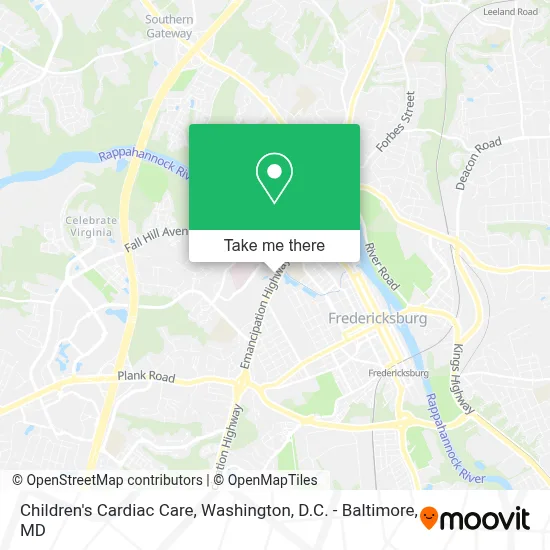 Children's Cardiac Care map