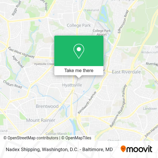 Nadex Shipping map