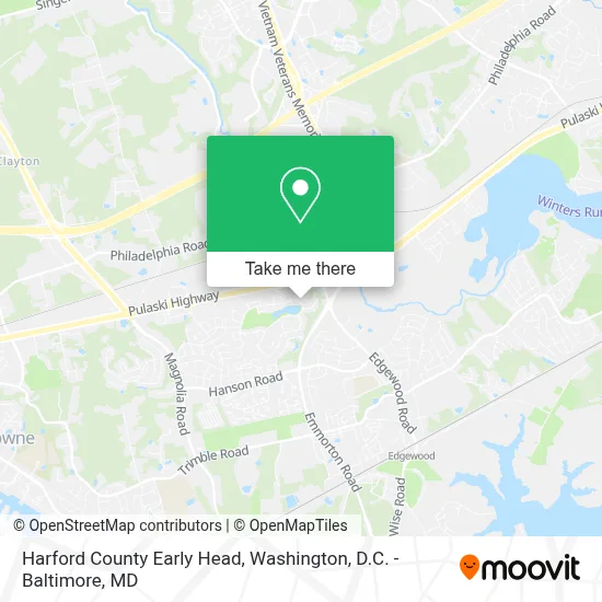 Harford County Early Head map