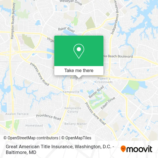 Great American Title Insurance map