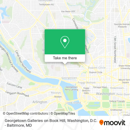 Georgetown Galleries on Book Hill map