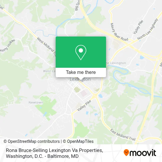 Rona Bruce-Selling Lexington Va Properties map