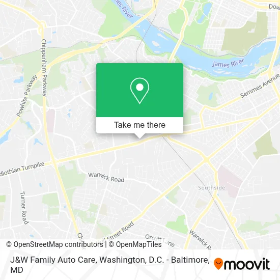J&W Family Auto Care map