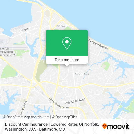 Discount Car Insurance | Lowered Rates Of Norfolk map