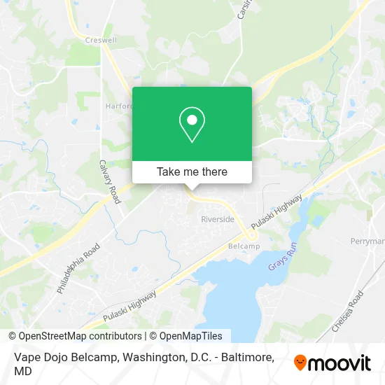 Vape Dojo Belcamp map