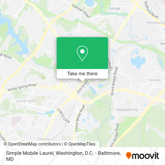 Simple Mobile Laurel map