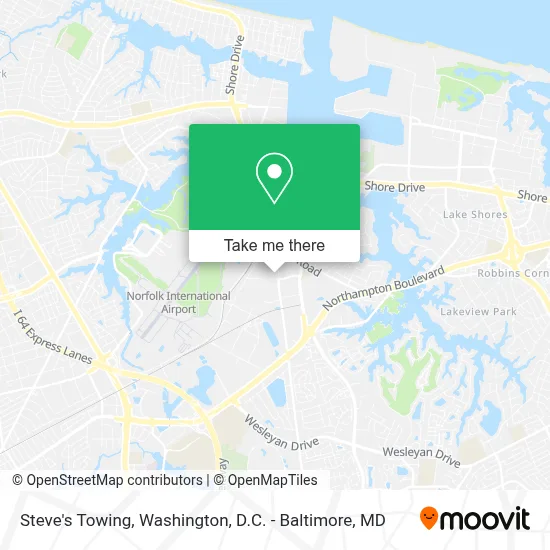 Steve's Towing map