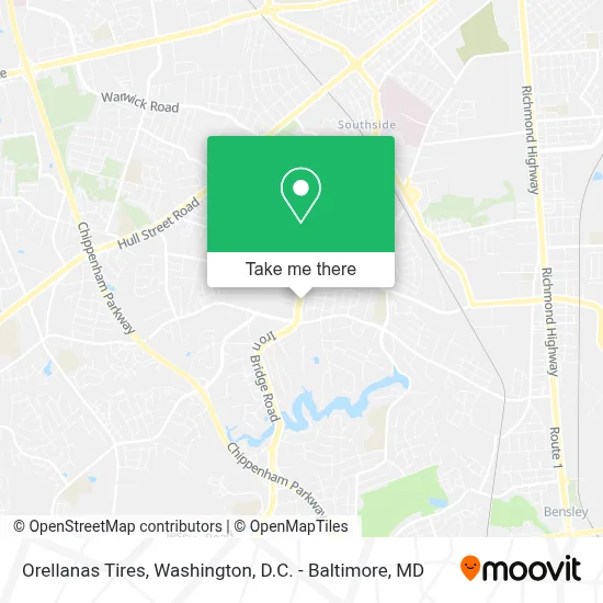 Orellanas Tires map