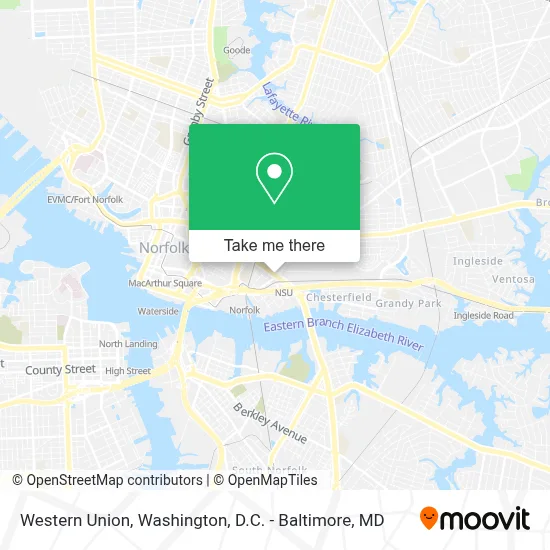 Western Union map