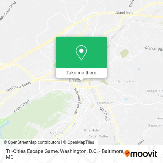 Tri-Cities Escape Game map