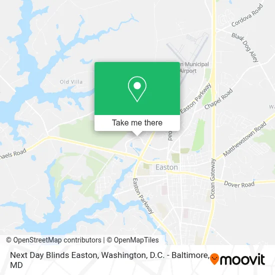 Next Day Blinds Easton map